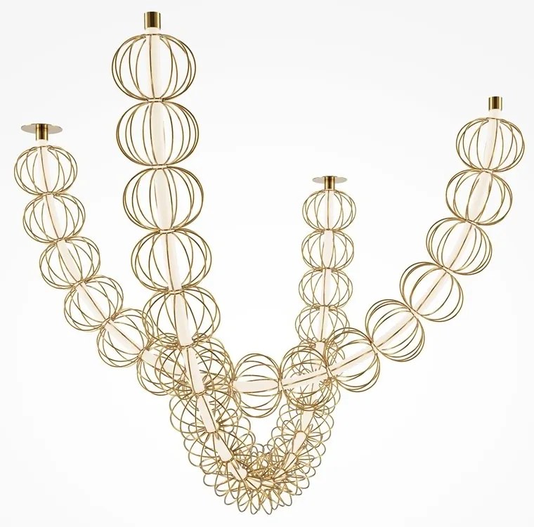 Lustra LED suspendata design decorativ Golden Cage