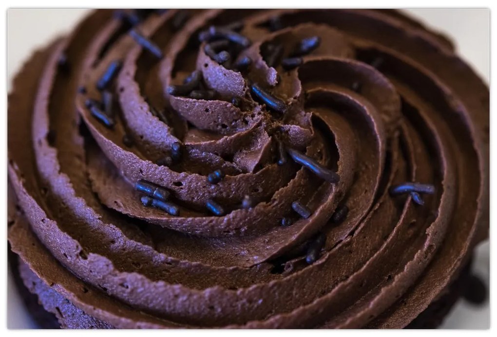 Tablou - Cupcake din ciocolată (90x60 cm)