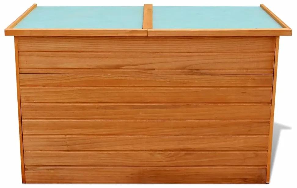 Lada de depozitare de gradina, 126 x 72 x 72 cm, lemn