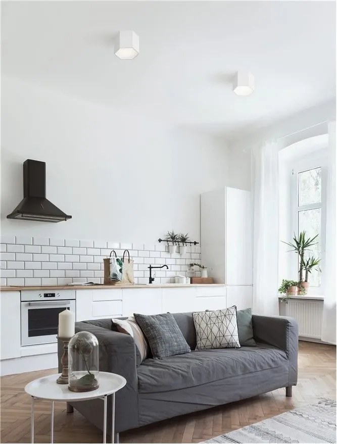 Plafoniera LED design minimal SAMBA alba