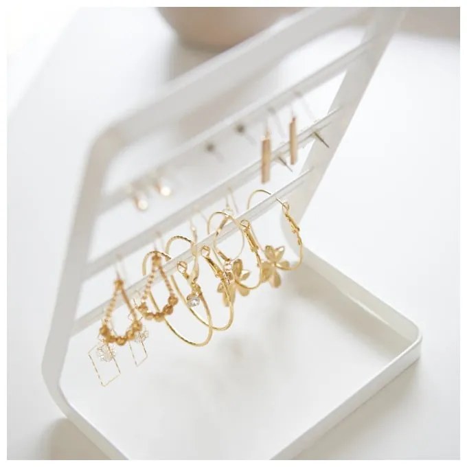 Suport pentru bijuterii YAMAZAKI Branch, alb