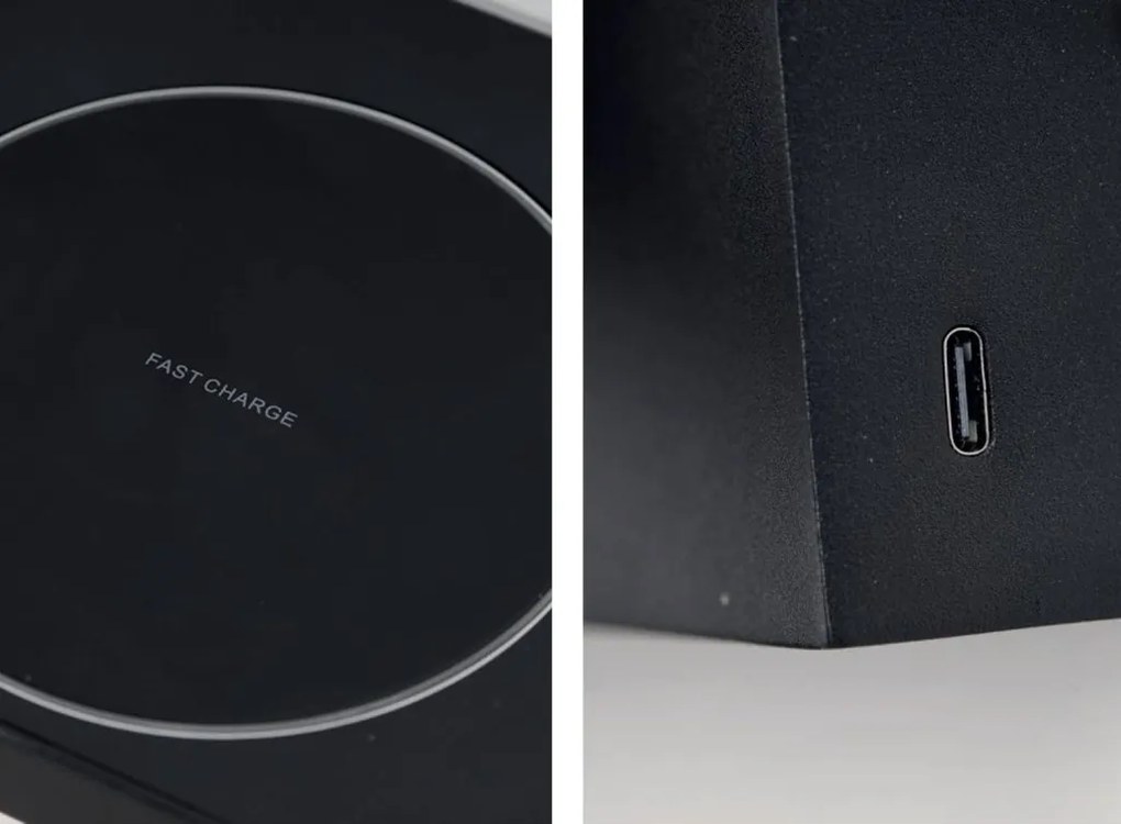 Aplica cu Spot LED HYLLA NFC charger neagra