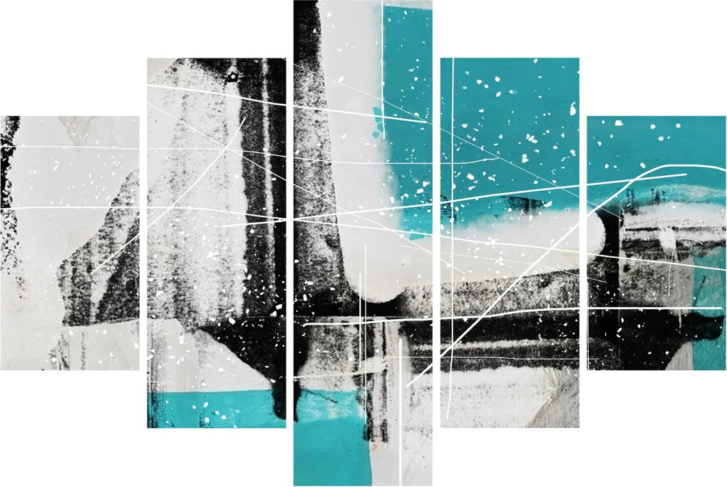 Tablou - Abstract turcoaz (150x105 cm)