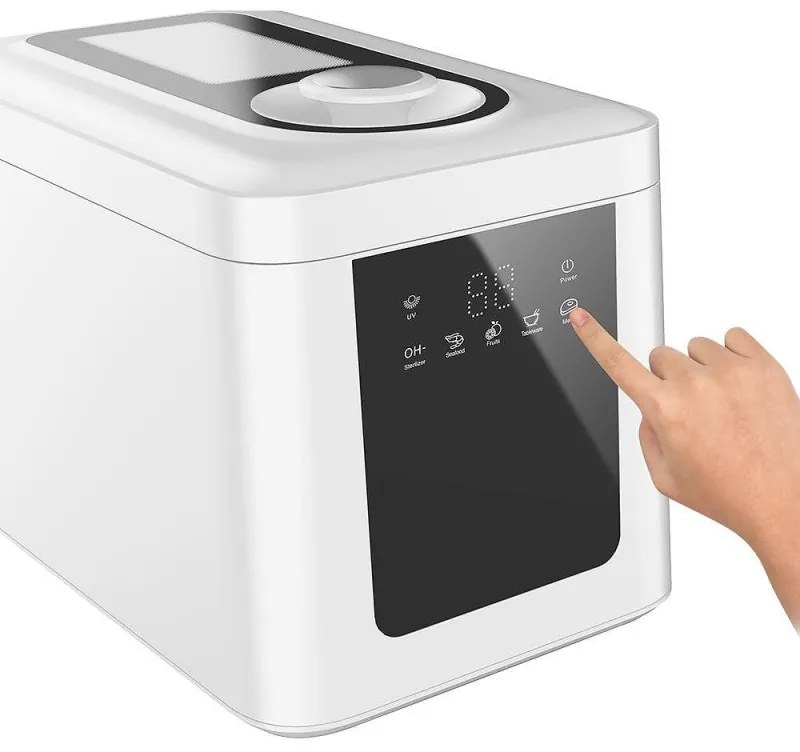 Purificator de alimente si apa Elixir, 72W, 9 L, Afisaj digital, 3 trepte, Control prin ecran tactil, 6 procese inteligente, Alb