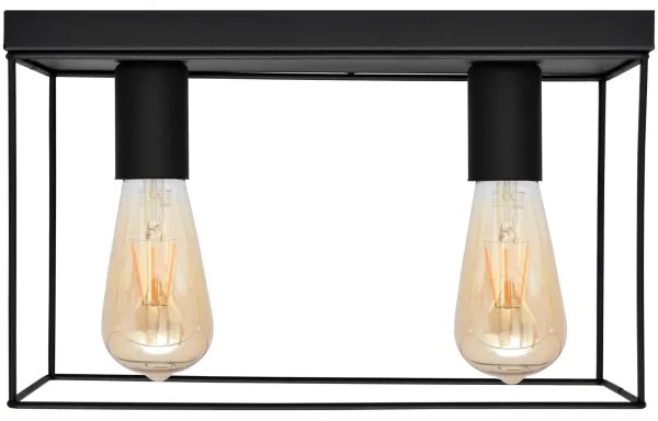 Plafonieră FINN 2xE27/15W/230V negru