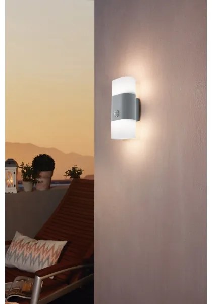 Eglo 97313 - LED Aplica perete exterior cu senzor FAVRIA 1 2xLED/5,5W/230V
