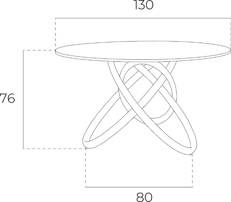 Masa dining design deosebit Walnut Wood, 130cm AC-DT16069-130
