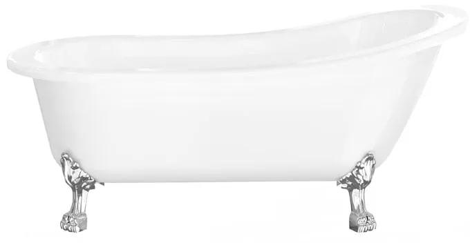 Cada baie freestanding retro cu picioare crom, 170 x 76 cm, Florida, Dido