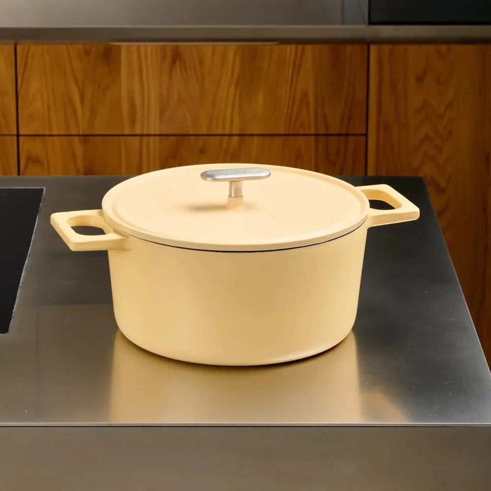 Cratiță cu capac din fontă 5,5 l adecvată pentru plita cu inducție Mattia 3.0 – FABINI