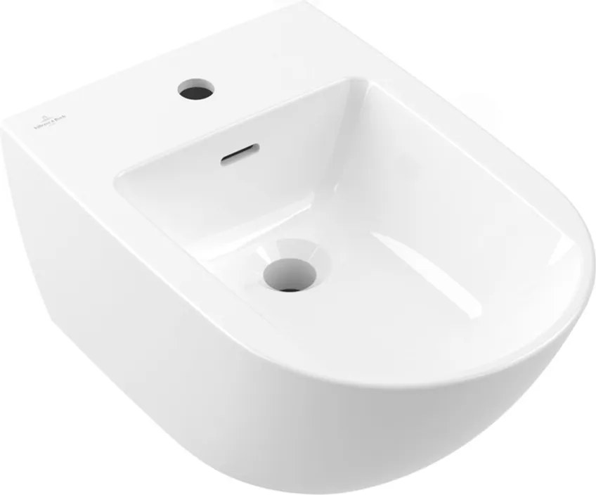 Bideu suspendat Villeroy&Boch Antao alb lucios Alpin CeramicPlus