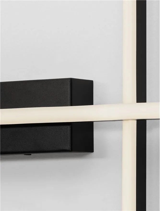 Aplica de perete LED design modern QUAM negru