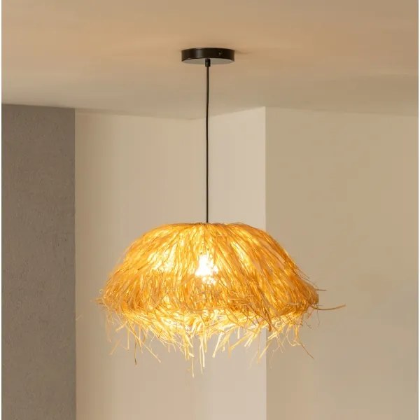 Brilagi - Lustră LED suspendată pe cablu CERIA BOHO, 1xE27/40W/230V, Ø 40 cm, rafie