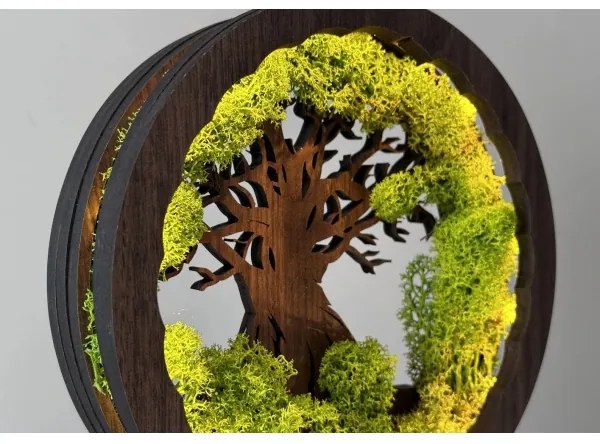 Li-Go 23604/DUB2 - Decorațiune de masă LED reglabilă, 12W/230V, 20x22 cm, finisaj stejar