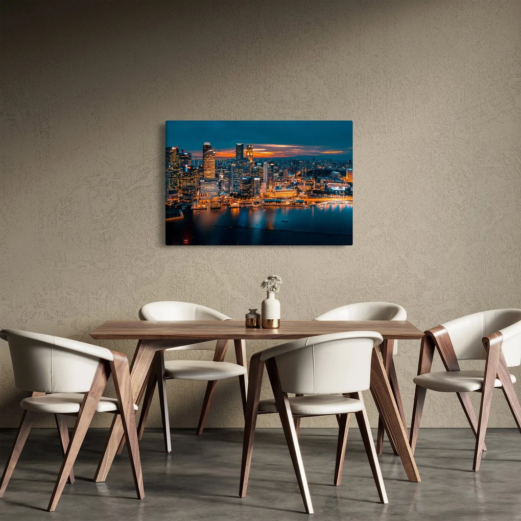 Tablou orașului nocturn (90x60 cm)