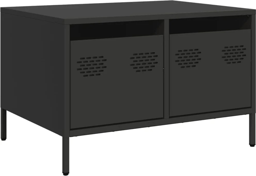 vidaXL Dulap TV, negru, 68x50x43,5 cm, oțel laminat la rece