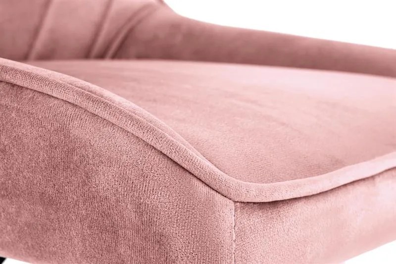 Scaun de birou Fresco velvet roz H91 cm
