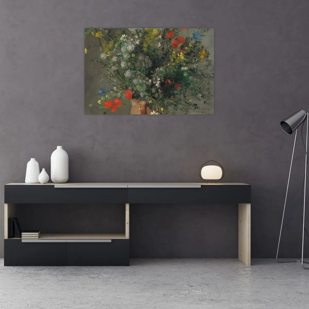 Tablou - Auguste Renoir, Flowers in a Vase, reproducere (90x60 cm)