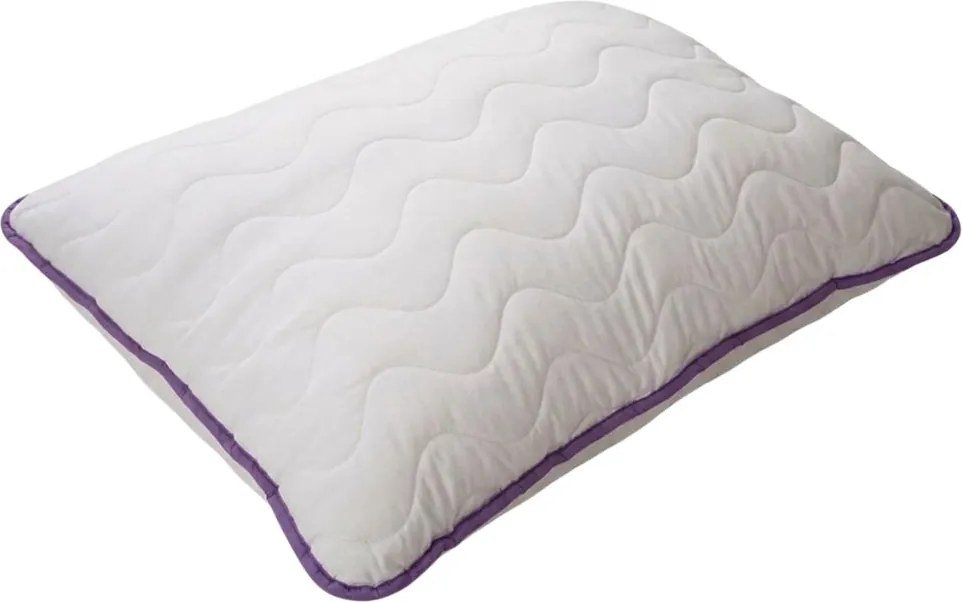 Pilota quiltata pentru toate anotimpurile 140x200 cm cu perna STELLA LAVENDER 70x90 cm, alba