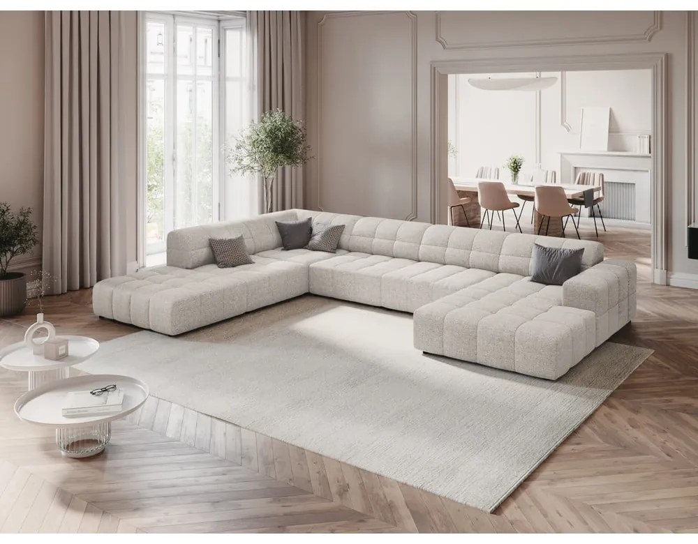 Colțar gri deschis (colț pe stânga/în formă de "U") Chicago – Cosmopolitan Design