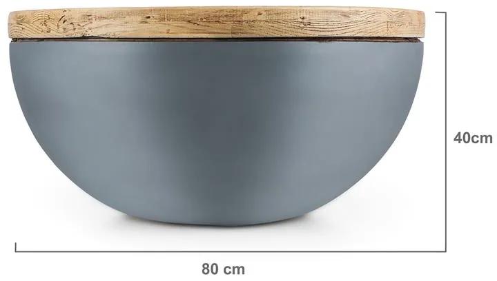 BLOCKHOUSE LOUNGE, masă de beton pentru grădină, 80x40 cm (ØXV), rotundă
