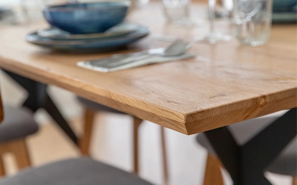 Masă stejar masiv Dining Carla 180x90 cm sau 200x100 cm - 180 x 90 cm