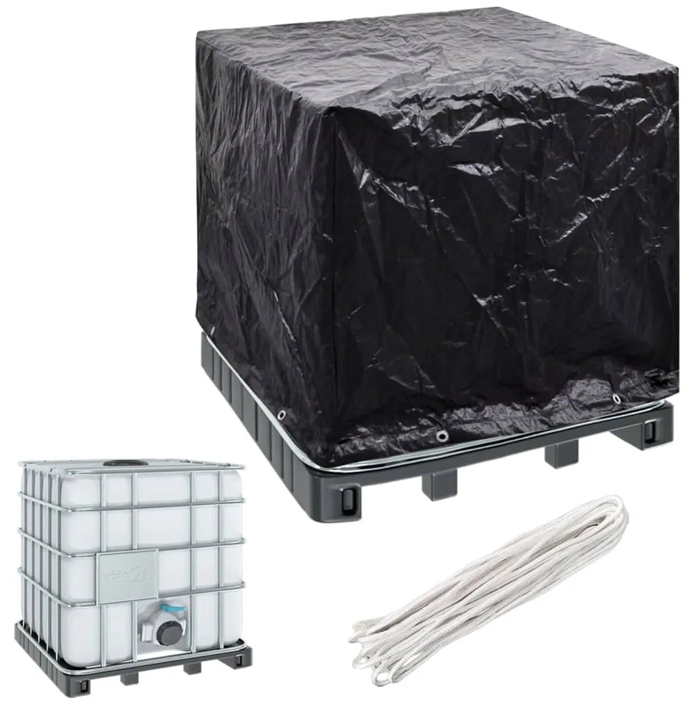 41644 vidaXL Husă pentru container IBC cu 8 ocheți, 116x100x120 cm