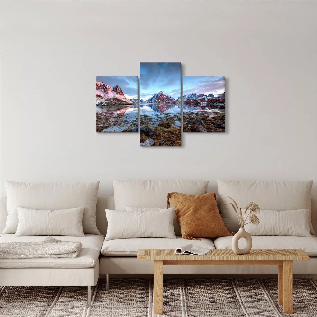 Tablou - Răsărit de soare deasupra Reine (90x60 cm)