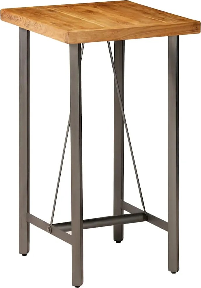 vidaXL Masă de bar, lemn masiv de tec reciclat, 60 x 60 x 107 cm