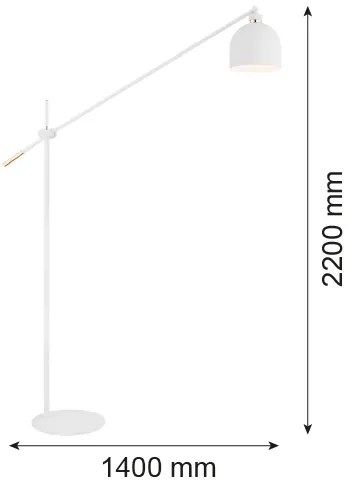 Lampadar DETROIT 1xE27/15W/230V alb Argon 4734