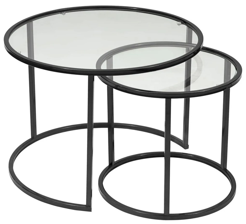Set măsuțe cafea Besalur (Negru). 1107793