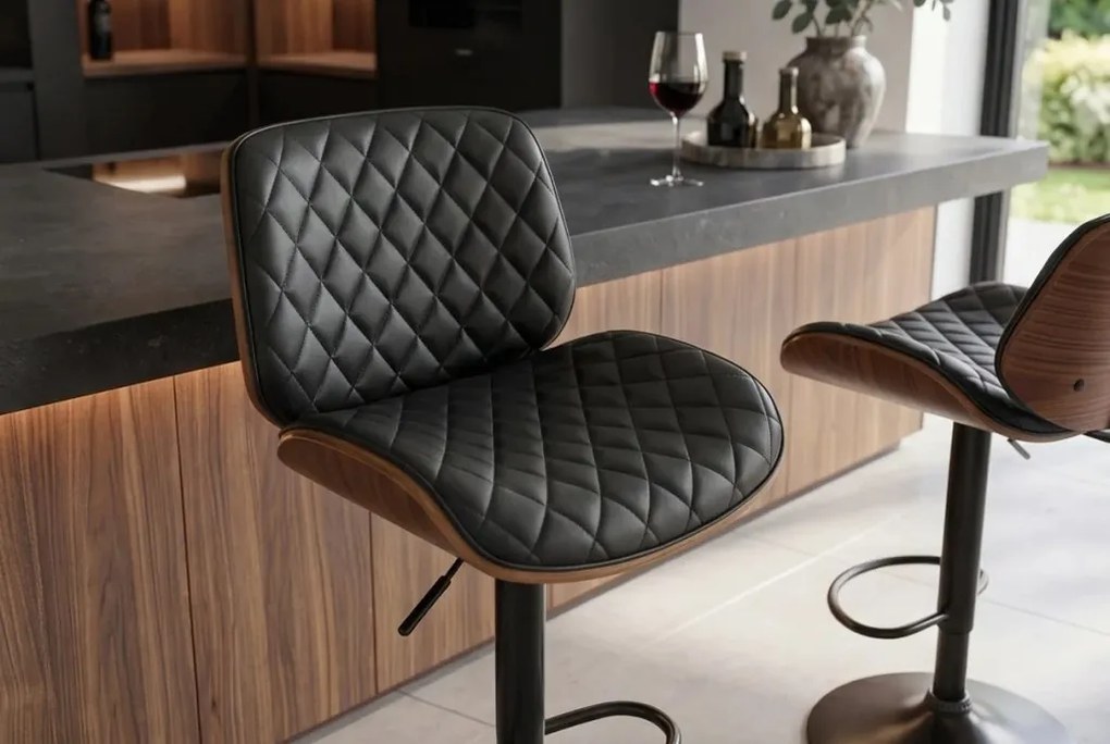 Scaun de bar pivotant, inaltime reglabila, CHICAGO