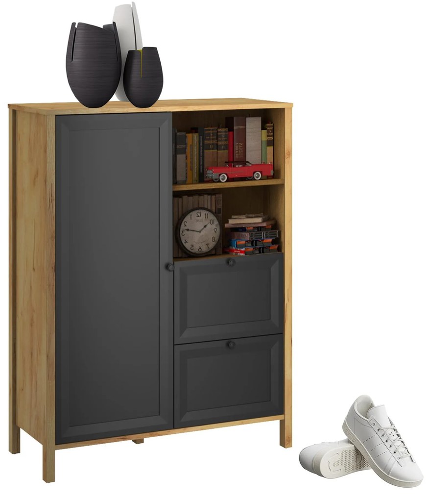 Raft Bruselas (stejar craft auriu + negru) . 1116780