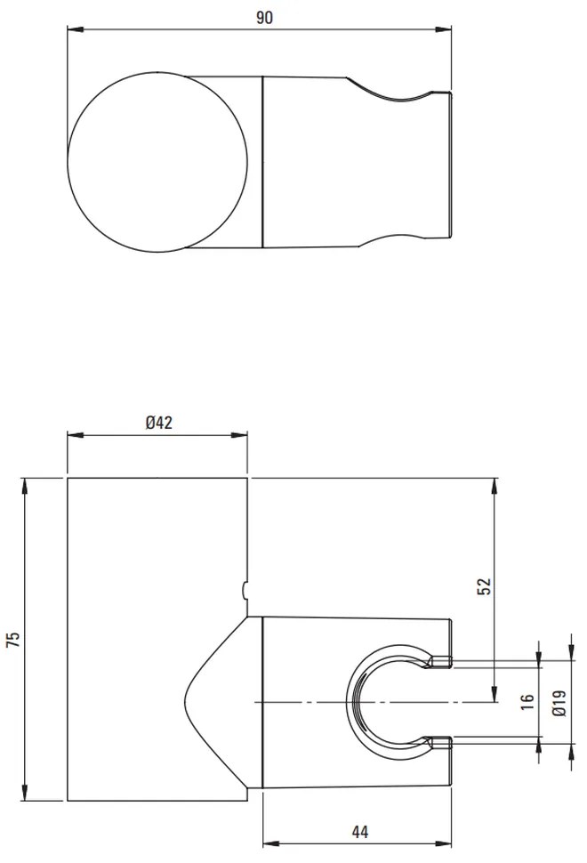 Suport para dus Deante Round auriu periat Auriu periat