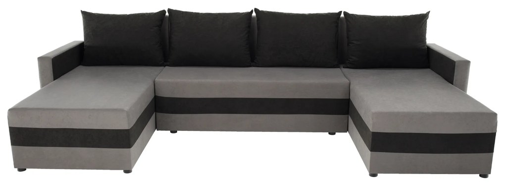 Canapea universală, gri / negru, PAULITA U