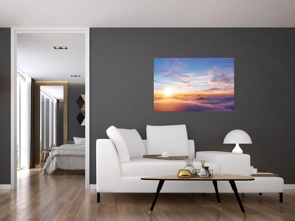 Tablou - Apus de soare deasupra norilor (90x60 cm)