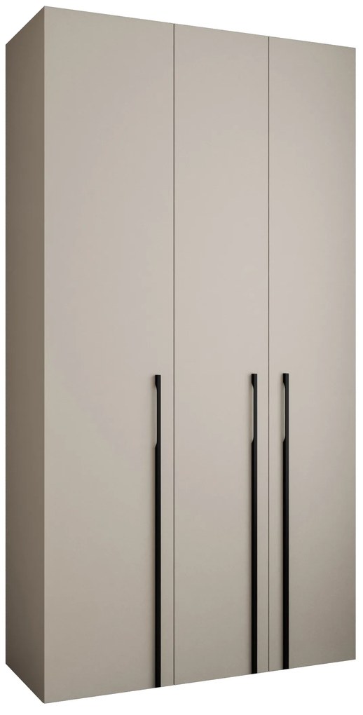 Dulap de haine 130 cm Carmela 40-3 (Cașmir + Negru). 1126603