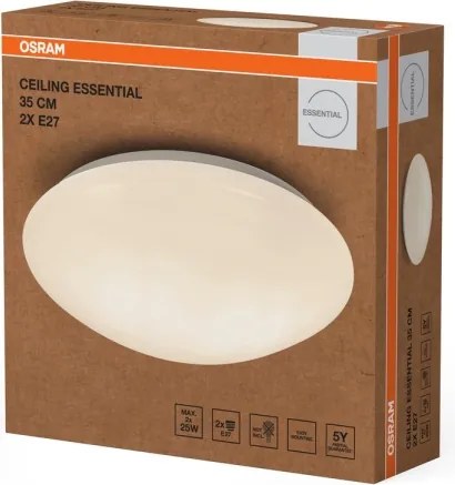 Osram - Plafonieră CEILING ESSENTIAL 2xE27/25W/230V Ø 35 cm albă
