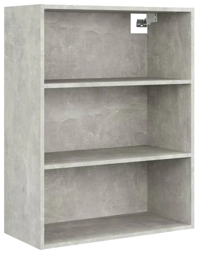 812316 vidaXL Dulap de perete suspendat, gri beton, 69,5x32,5x90 cm
