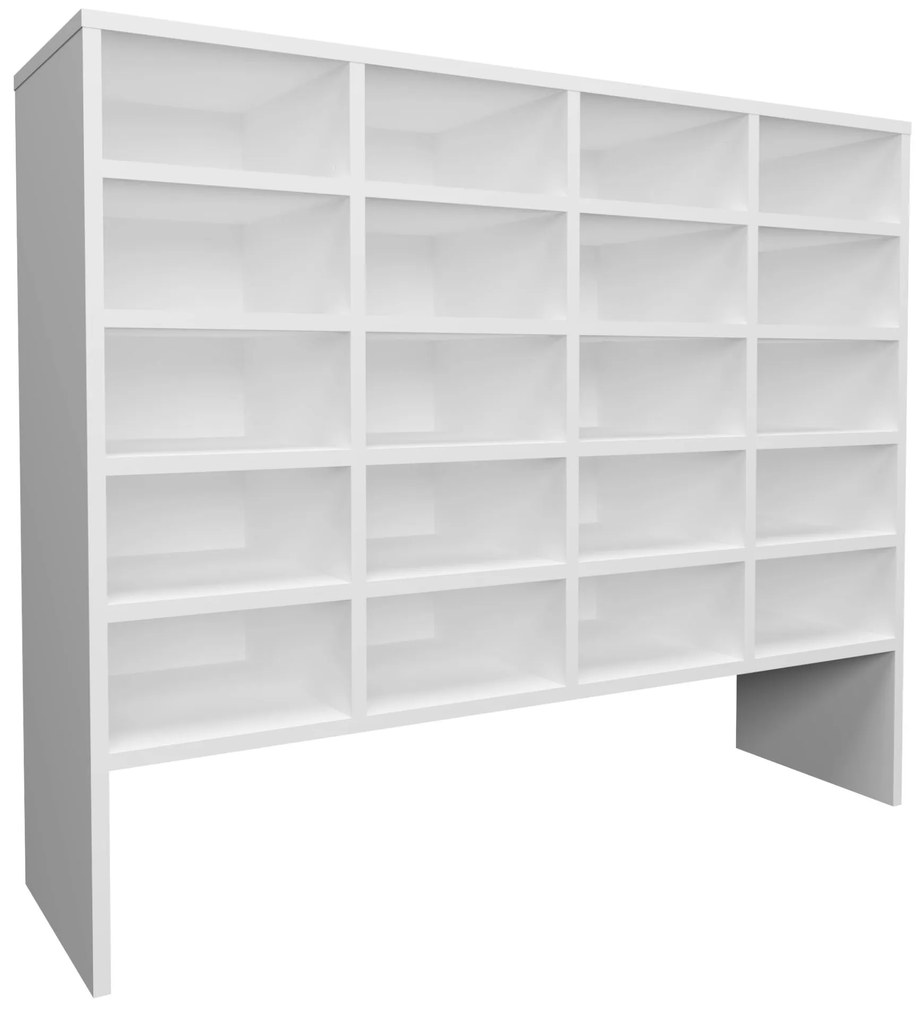 Pantofar Tisso, 20 Rafturi, Alb, 104 x 30 x 100 cm