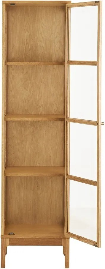 Vitrină în culoare naturală 47x180x40 cm Zamora – House Nordic