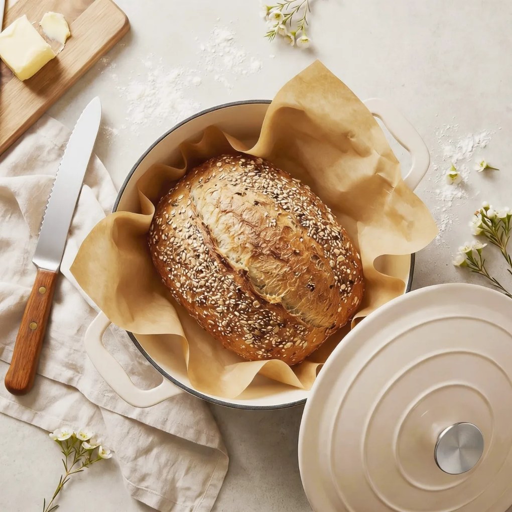 Set oale de fonta 7 piese XANTEN CARL SCHMIDT SOHN 098405, alb, compatibil toate tipurile de plite