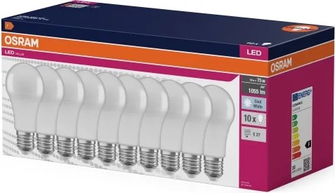 Set de 10 becuri LED CLASSIC A75 E27/10W/230V 4000K - Osram