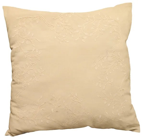 Husa de perna decorativa LEAFY LACE 40x40 cm, crem