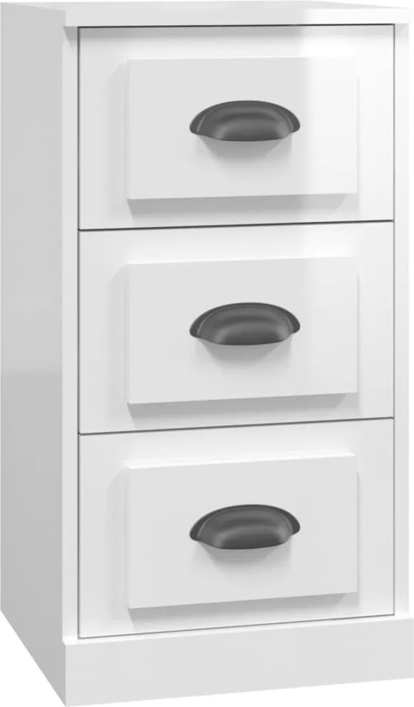 vidaXL Servantă, alb extralucios, 36x35,5x67,5 cm, lemn prelucrat