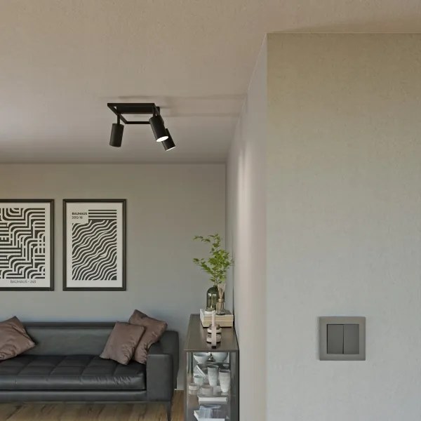 Plafonieră cu 3xGU10/30W/230V neagră