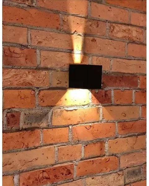 Aplică LED de exterior 2xLED/3W/230V IP54 neagră