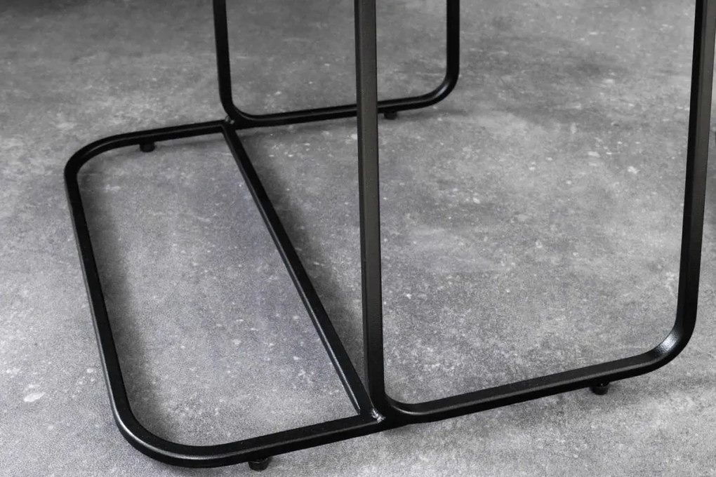 Set de 2 masute auxiliare Abstract auriu/ argintiu A-43516 VC