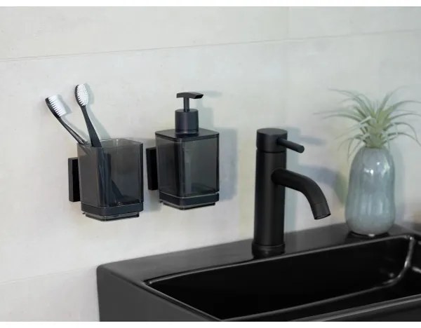 WENKO 71443800 - Pahar VACUUM-LOC QUADRO ED 7,5x10 cm, negru