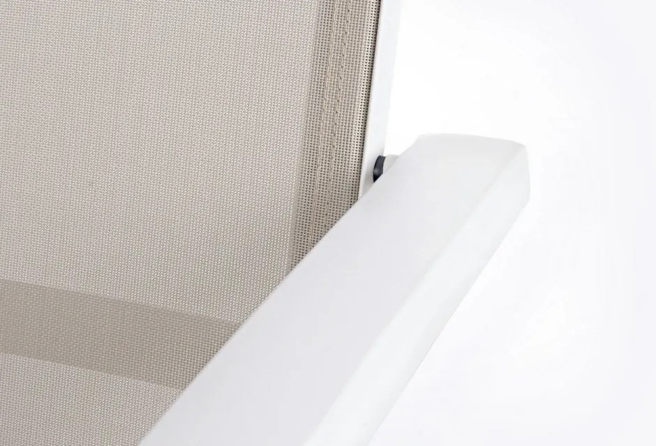 Scaun cu spatar reglabil, alb, 59x71x113 cm, Cruise Bizzotto