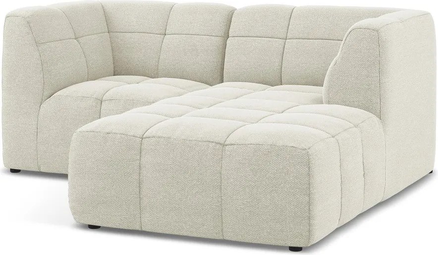 Colțar bej cu tapițerie din țesătură bouclé (cu colț pe partea dreaptă/cu șezlong) Aloha – Makamii